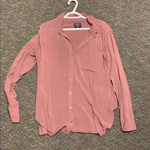 Mauve Boyfriend Fit Burton Down Blouse